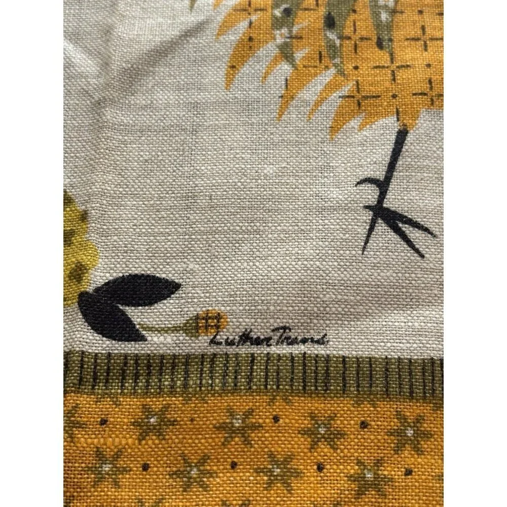 NEW Vintage MCM 60s Linen Tea Kitchen Towels Rooster Chicken PAIR